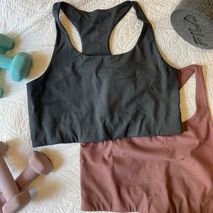Girlfriend Collective Paloma Sports Bra in Smoke